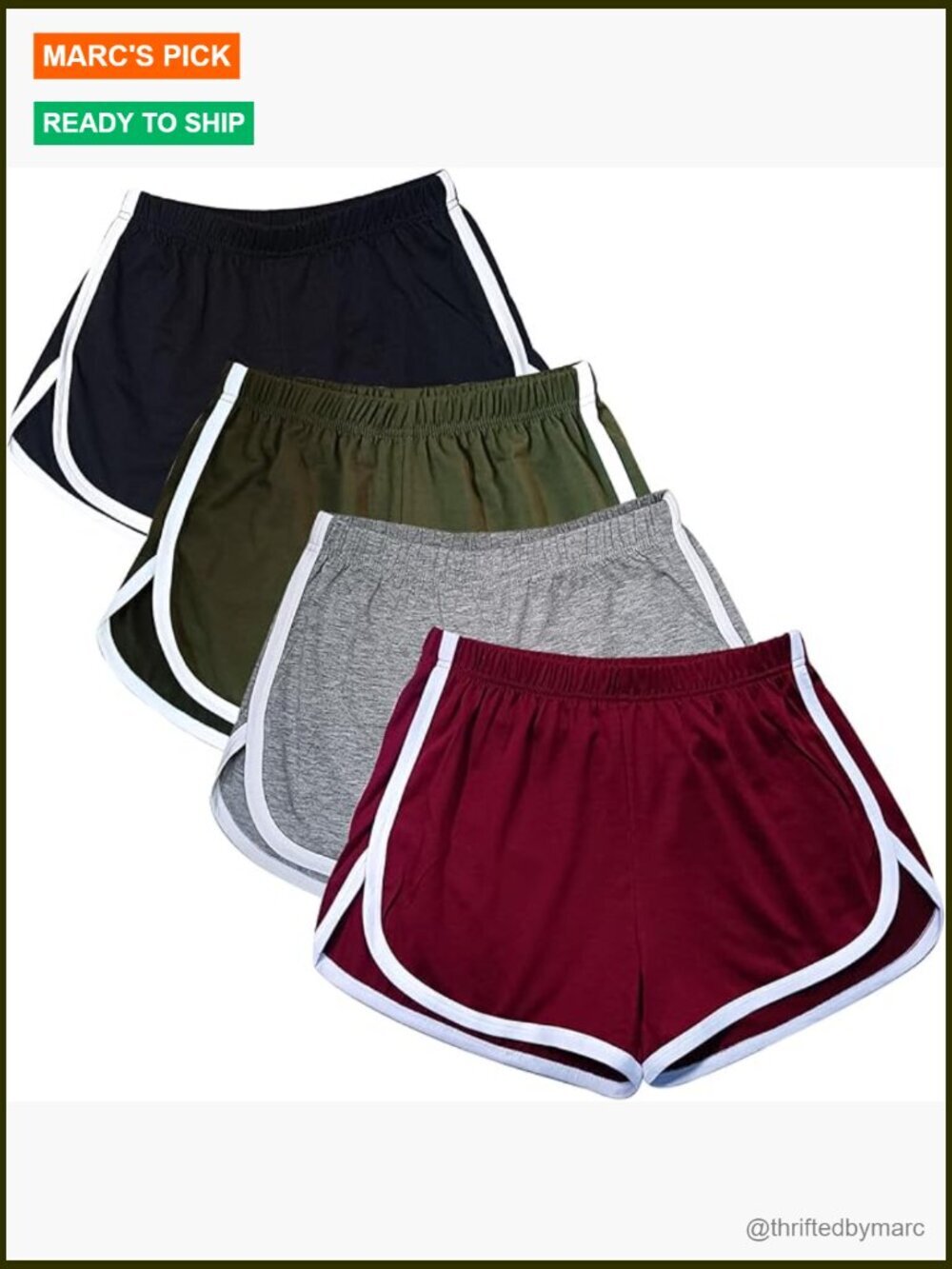 4 Pack Women's Cotton Yoga Shorts Athletic Dolphin Hem Sport Shorts